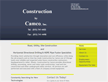 Tablet Screenshot of constructionbycamco.com